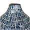 14" Blue Mother of Pearl Handmade Mosaic Inspired Vase